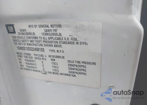 2002 Chevrolet Trailblazer Ltz из США, поврежденный, VIN 1GNDS13S322408120